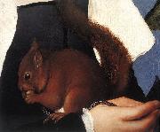 HOLBEIN, Hans the Younger Portrait of a Lady with a Squirrel and a Starling (detail) sf china oil painting reproduction